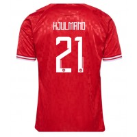 Camisa de time de futebol Dinamarca Morten Hjulmand #21 Replicas 1º Equipamento Europeu 2024 Manga Curta